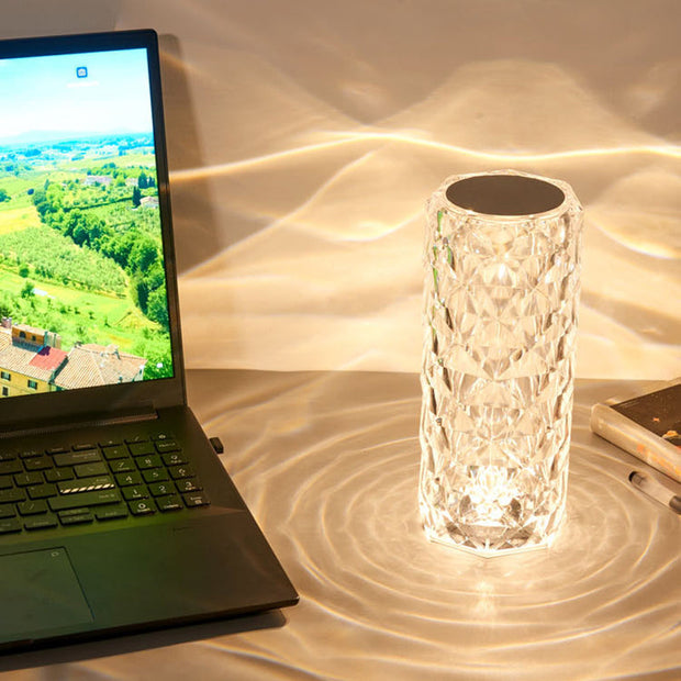 Touch Remote LED Crystal Table Lamp